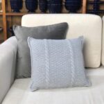 Almofada Tricô Cinza