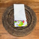 Guardanapo Percal com Barra Flores