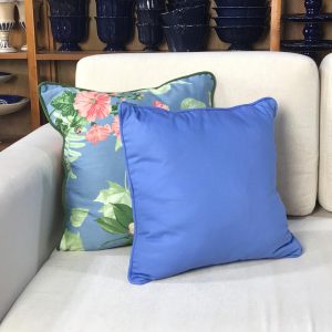 Almofada algodão azul hortênsia