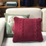 Almofada Tricô Vinho