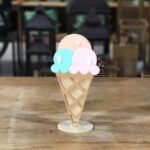 Sorvete casquinha madeira