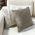 Almofada algodão caqui