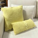 Almofada Tricô amarelo