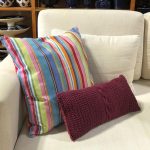 Almofada Tricô Vinho retangular