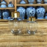 Vaso com borda ouro vidro