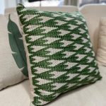 Almofada croche verde trama G