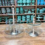 Porta-doces ouro e vidro