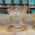 VASO VIDRO CHAMPANHE BABADO