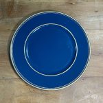 SOUSPLAT MELAMINA AZUL COM BORDA OURO