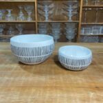 BOWL CERÂMICA BRANCO E PRETO ETNICO