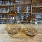 VASO VIDRO AMBAR GOTA