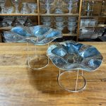 MINI MESA COM BANDEJA REDONDA DUNE PRATA