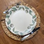 PRATO DE MESA FOLHA E PASSAROS