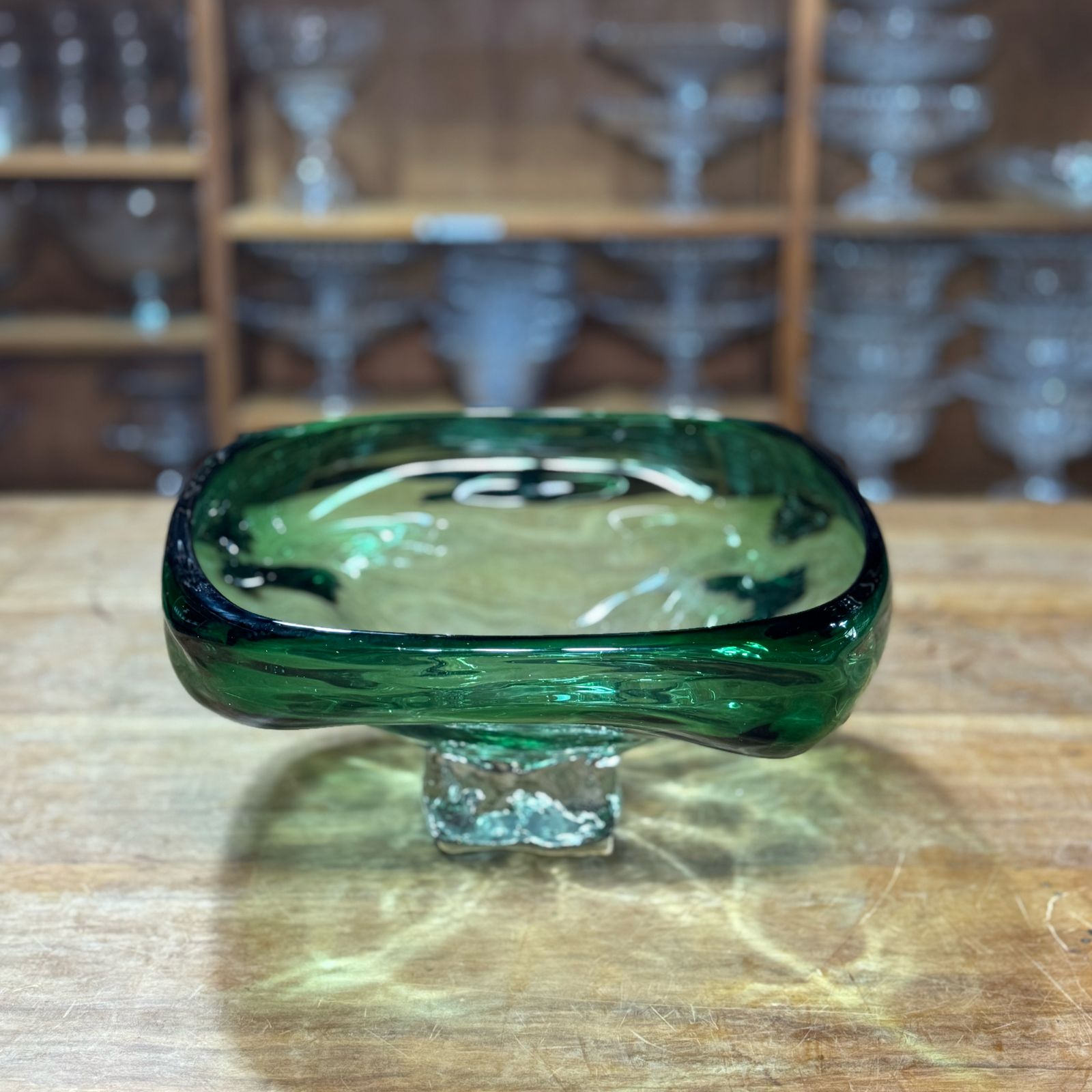 BOWL QUADRADO VIDRO VERDE
