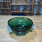 BOWL VIDRO VERDE COM FLORES