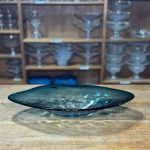 CENTRO DE MESA OVAL VIDRO AZUL