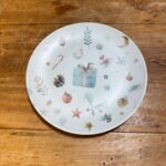 PRATO DE SOBREMESA PRESENTE  DE NATAL