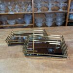 BANDEJA OURO E ESPELHO MODERNA CELINE 30X41 P