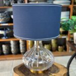 ABAJUR VIDRO CUPULA AZUL